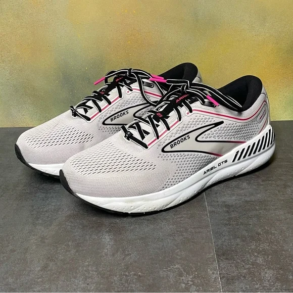 Brooks Ariel GTS 23 Women's Gray/Black/Pink Running Shoes Size 10B - Picture 3 of 16